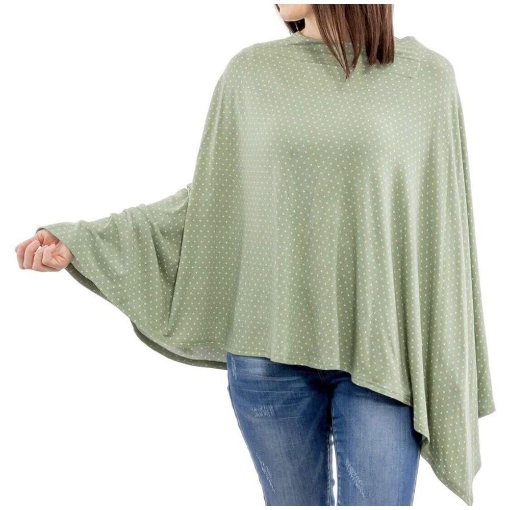 NIB, Wee Sprout‎ Nursing Poncho Lenzing Modal. Green Rosemary Stitch.